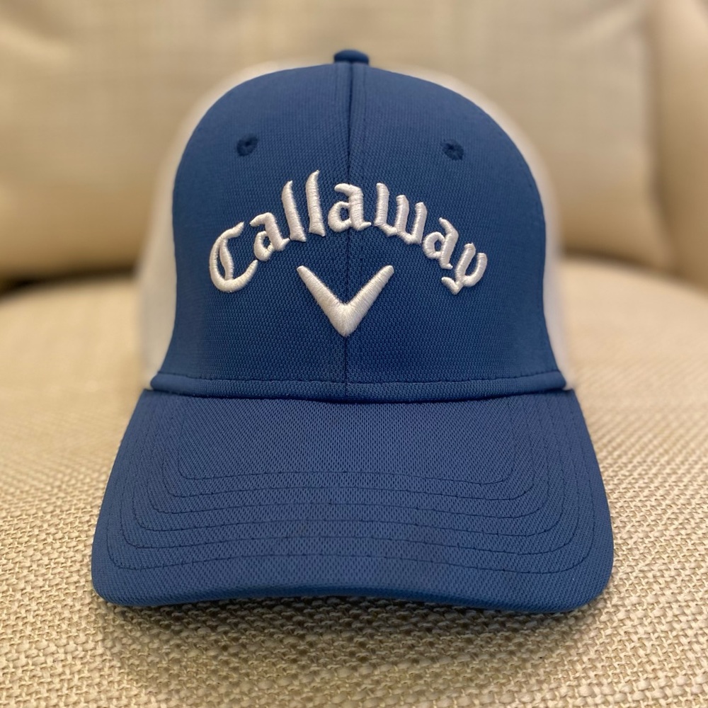 Callaway Odyssey Blue Golf Hat with White Embroidery Size S/M Flex Fit